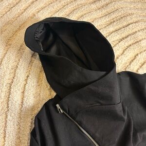 EKAM Asymmetric Hooded Jacket – Black – Size L